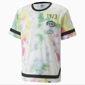 Puma Men’s Summer League Basketball Shirt – Yellow Glow Size X-LARGE